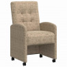 Krzesełka jadalne na kółkach 2 pcs Jasnoszary 58 x 67 x 97 cm