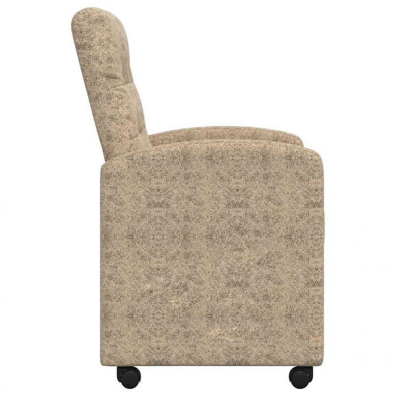 Krzesełka jadalne na kółkach 2 pcs Jasnoszary 58 x 67 x 97 cm