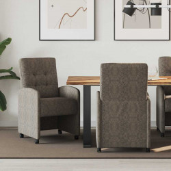 Krzesełka jadalne na kółkach 2 pcs ciemno szary 58 x 67 x 97 cm