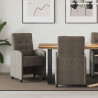 Krzesełka jadalne na kółkach 2 pcs ciemno szary 58 x 67 x 97 cm