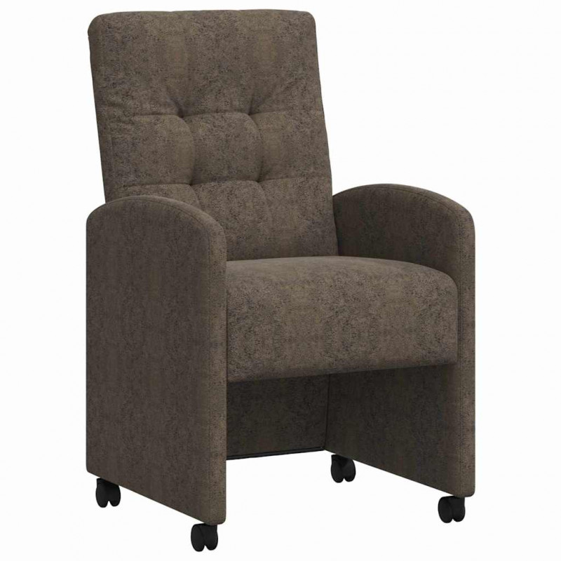 Krzesełka jadalne na kółkach 2 pcs ciemno szary 58 x 67 x 97 cm