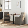 Krzesełka jadalne na kółkach 2 pcs ciemno szary 58 x 67 x 97 cm