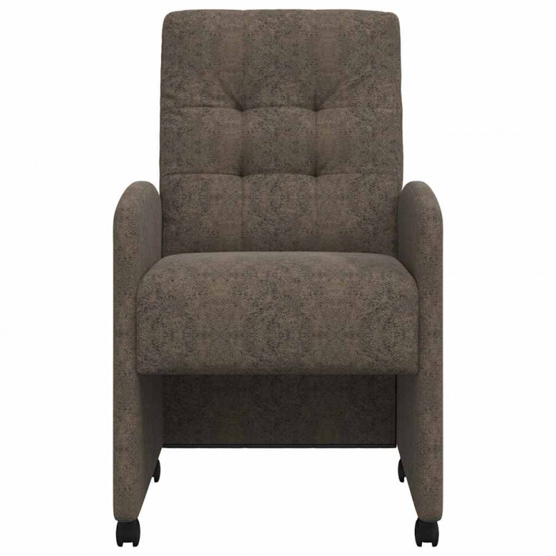 Krzesełka jadalne na kółkach 2 pcs ciemno szary 58 x 67 x 97 cm
