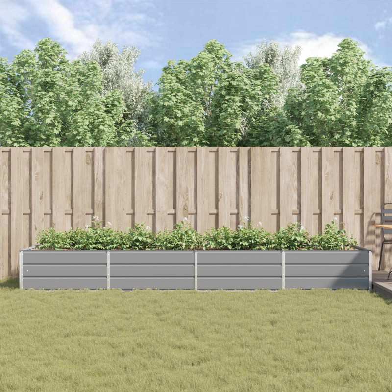 Donica Jasnoszary 385 x 100 x 45 cm Stal Galwanizowana
