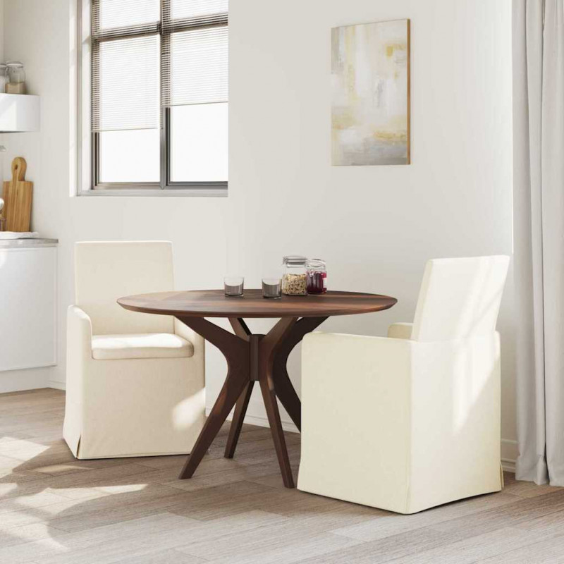 Krzesła jadalne z kółkami 2 pcs Beżowy 57 x 67 x 95 cm Płótno