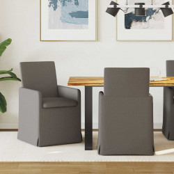 Krzesła jadalne 2 pcs Jasnoszary 57 x 67 x 95 cm Płótno