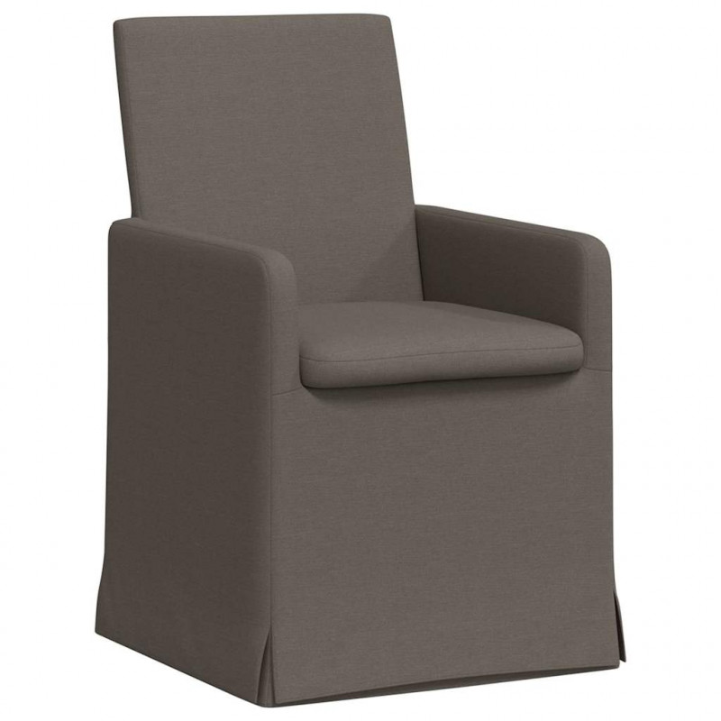 Krzesła jadalne 2 pcs Jasnoszary 57 x 67 x 95 cm Płótno