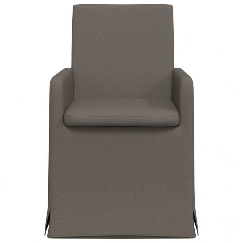 Krzesła jadalne 2 pcs Jasnoszary 57 x 67 x 95 cm Płótno
