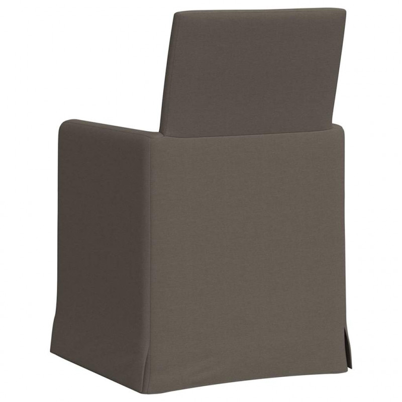 Krzesła jadalne 2 pcs Jasnoszary 57 x 67 x 95 cm Płótno