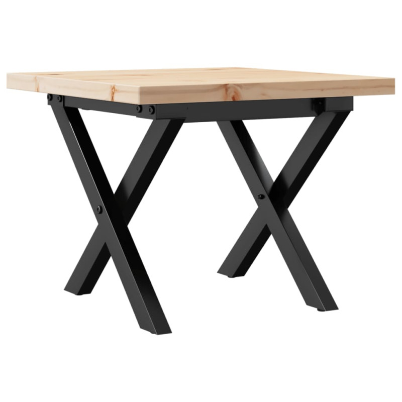 Stolik kawowy z nogami w kształcie litery X, 50x50x35,5 cm