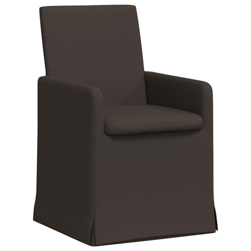 Krzesła jadalne 2 pcs ciemno szary 57 x 67 x 95 cm Płótno