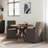 Krzesła jadalne 2 pcs ciemno szary 57 x 67 x 95 cm Płótno