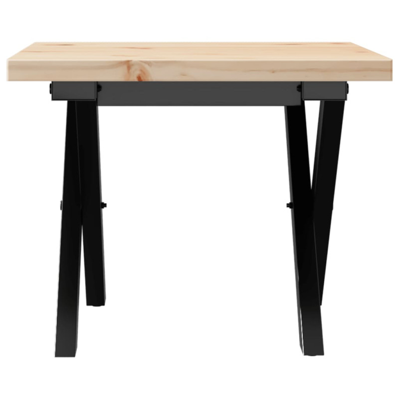 Stolik kawowy z nogami w kształcie litery X, 50x50x35,5 cm