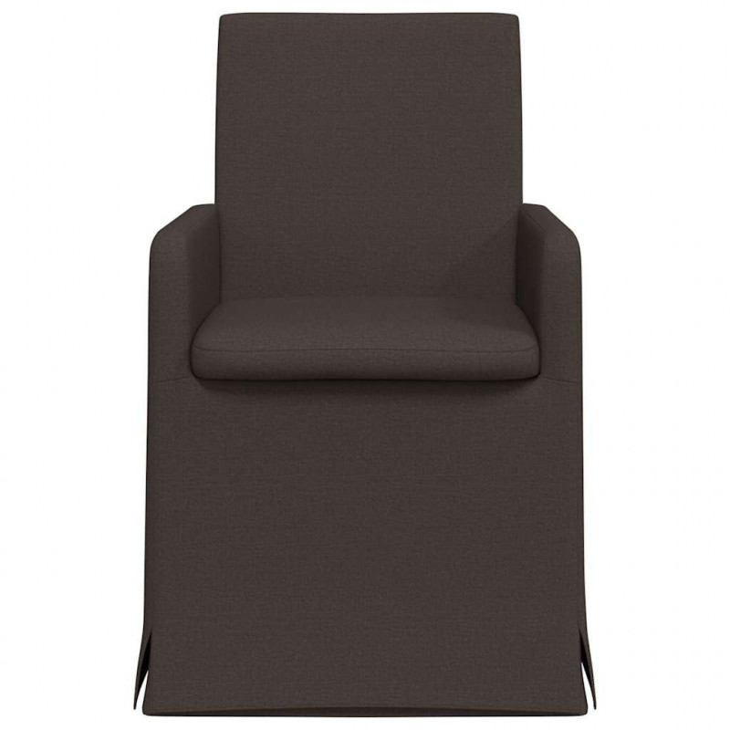 Krzesła jadalne 2 pcs ciemno szary 57 x 67 x 95 cm Płótno