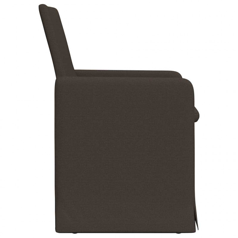 Krzesła jadalne 2 pcs ciemno szary 57 x 67 x 95 cm Płótno