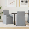 Krzesła jadalne 2 pcs Jasnoszary 57 x 67 x 95 cm tkanina