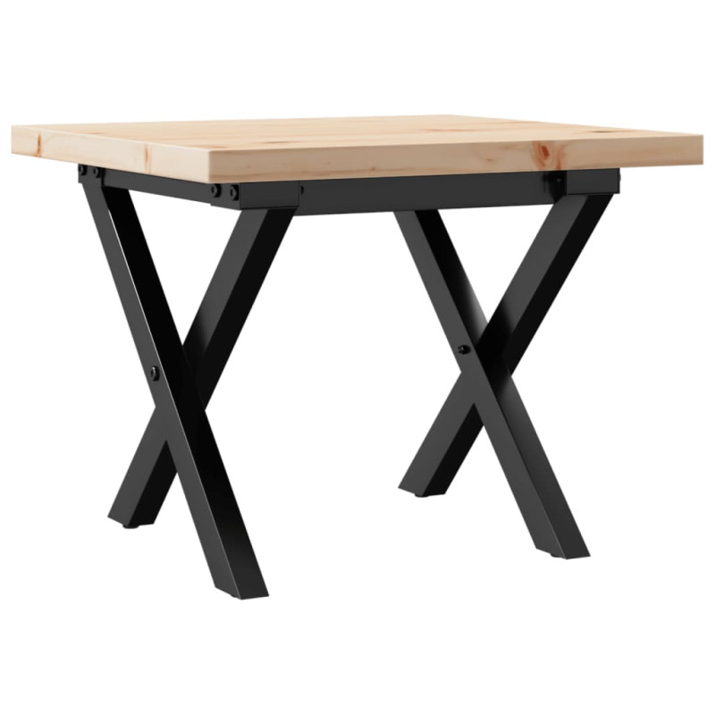 Stolik kawowy z nogami w kształcie litery X, 50x50x35,5 cm