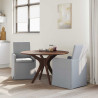 Krzesła jadalne 2 pcs Jasnoszary 57 x 67 x 95 cm tkanina