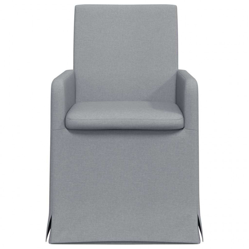 Krzesła jadalne 2 pcs Jasnoszary 57 x 67 x 95 cm tkanina