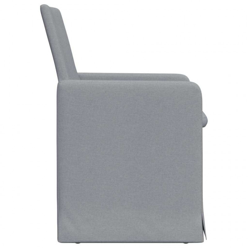 Krzesła jadalne 2 pcs Jasnoszary 57 x 67 x 95 cm tkanina
