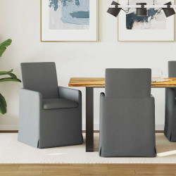 Krzesła jadalne 2 pcs ciemno szary 57 x 67 x 95 cm tkanina