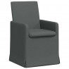 Krzesła jadalne 2 pcs ciemno szary 57 x 67 x 95 cm tkanina
