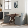 Krzesła jadalne 2 pcs ciemno szary 57 x 67 x 95 cm tkanina