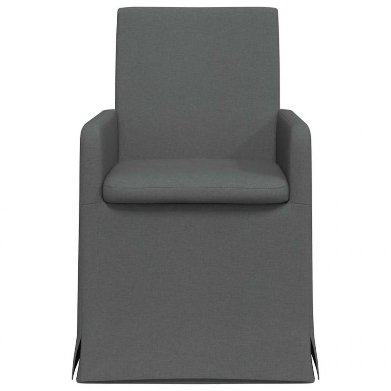 Krzesła jadalne 2 pcs ciemno szary 57 x 67 x 95 cm tkanina