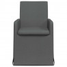 Krzesła jadalne 2 pcs ciemno szary 57 x 67 x 95 cm tkanina