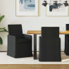 Krzesła jadalne 2 pcs Czarny 57 x 67 x 95 cm tkanina