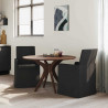 Krzesła jadalne 2 pcs Czarny 57 x 67 x 95 cm tkanina