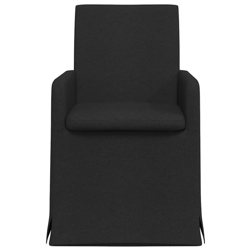 Krzesła jadalne 2 pcs Czarny 57 x 67 x 95 cm tkanina