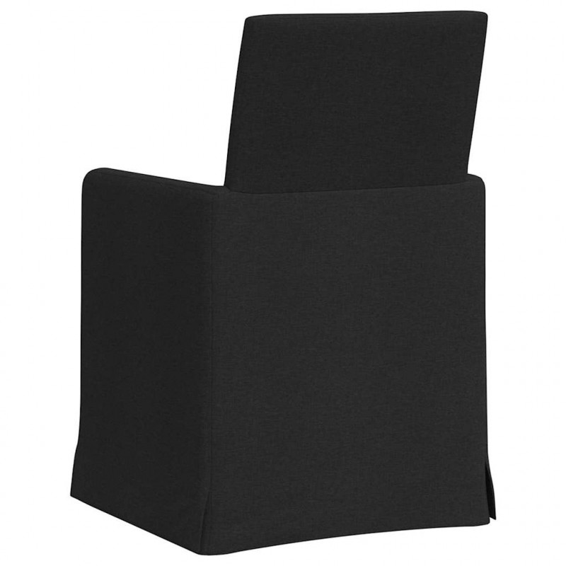 Krzesła jadalne 2 pcs Czarny 57 x 67 x 95 cm tkanina