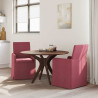 Krzesła jadalne 2 pcs czerwone wino 57 x 67 x 95 cm tkanina