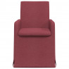 Krzesła jadalne 2 pcs czerwone wino 57 x 67 x 95 cm tkanina