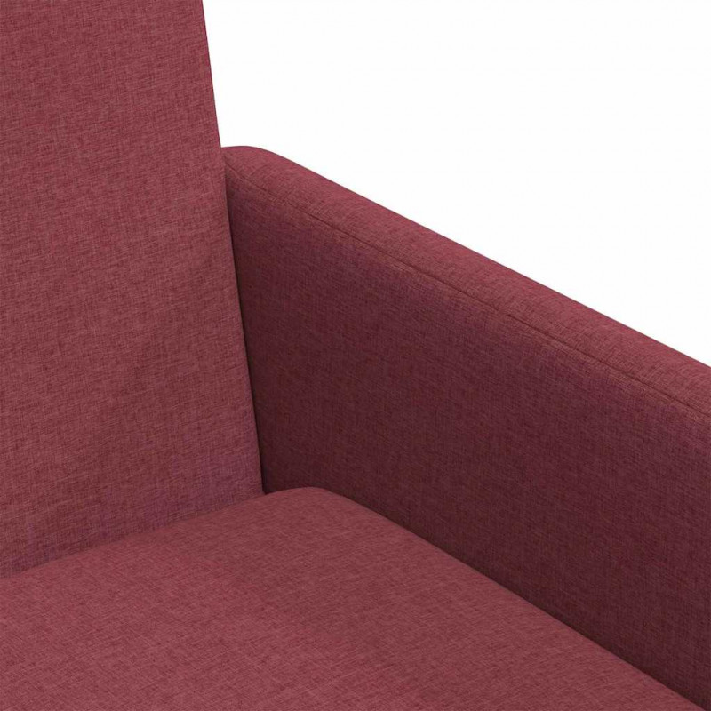 Krzesła jadalne 2 pcs czerwone wino 57 x 67 x 95 cm tkanina