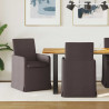 Krzesła jadalne 2 pcs ciemnobrązowy 57 x 67 x 95 cm tkanina