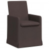 Krzesła jadalne 2 pcs ciemnobrązowy 57 x 67 x 95 cm tkanina
