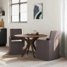 Krzesła jadalne 2 pcs ciemnobrązowy 57 x 67 x 95 cm tkanina