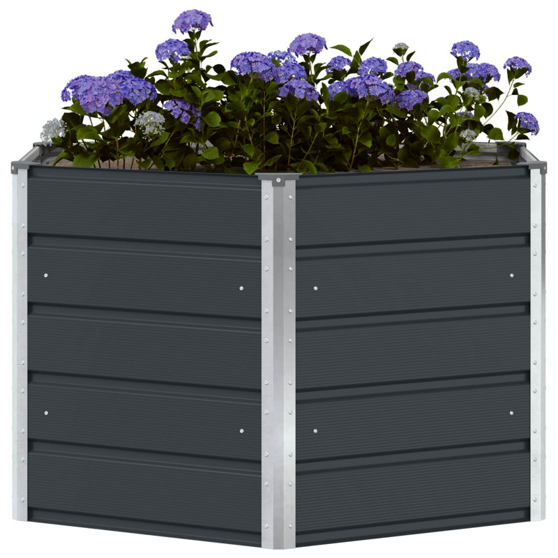 Donica Antracyt 129 x 129 x 75 cm Stal