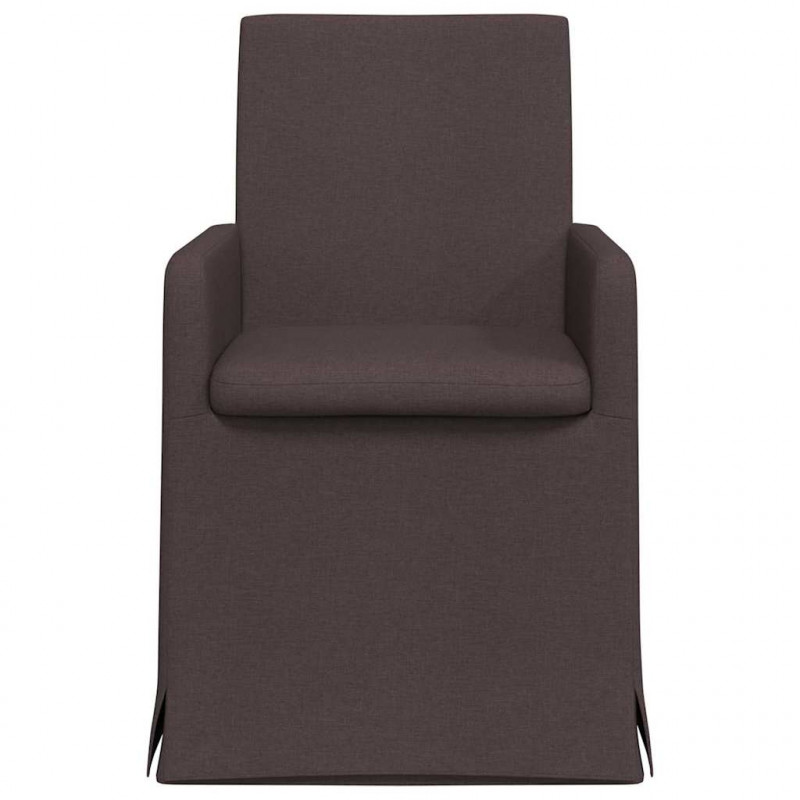 Krzesła jadalne 2 pcs ciemnobrązowy 57 x 67 x 95 cm tkanina