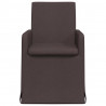Krzesła jadalne 2 pcs ciemnobrązowy 57 x 67 x 95 cm tkanina
