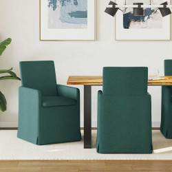 Krzesła jadalne 2 pcs Ciemnozielony 57 x 67 x 95 cm tkanina