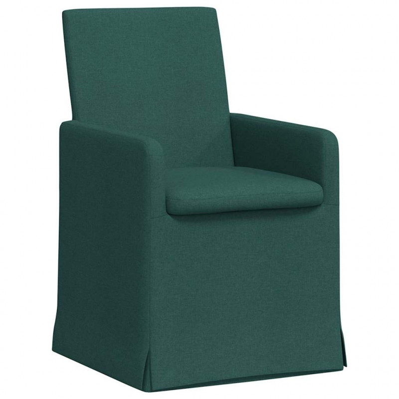 Krzesła jadalne 2 pcs Ciemnozielony 57 x 67 x 95 cm tkanina