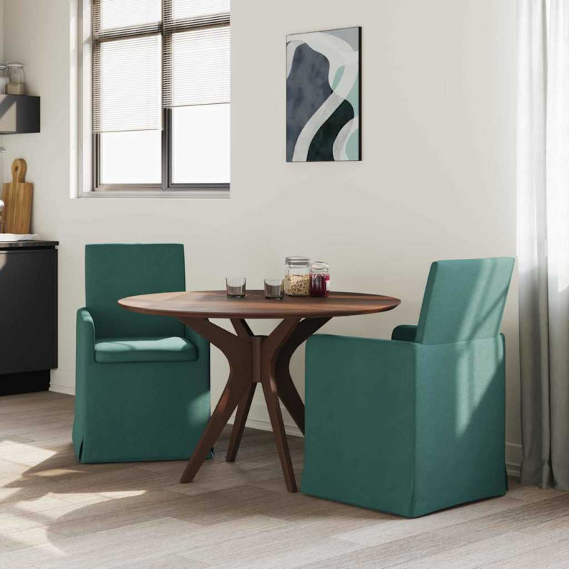 Krzesła jadalne 2 pcs Ciemnozielony 57 x 67 x 95 cm tkanina