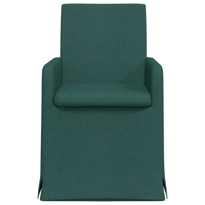 Krzesła jadalne 2 pcs Ciemnozielony 57 x 67 x 95 cm tkanina