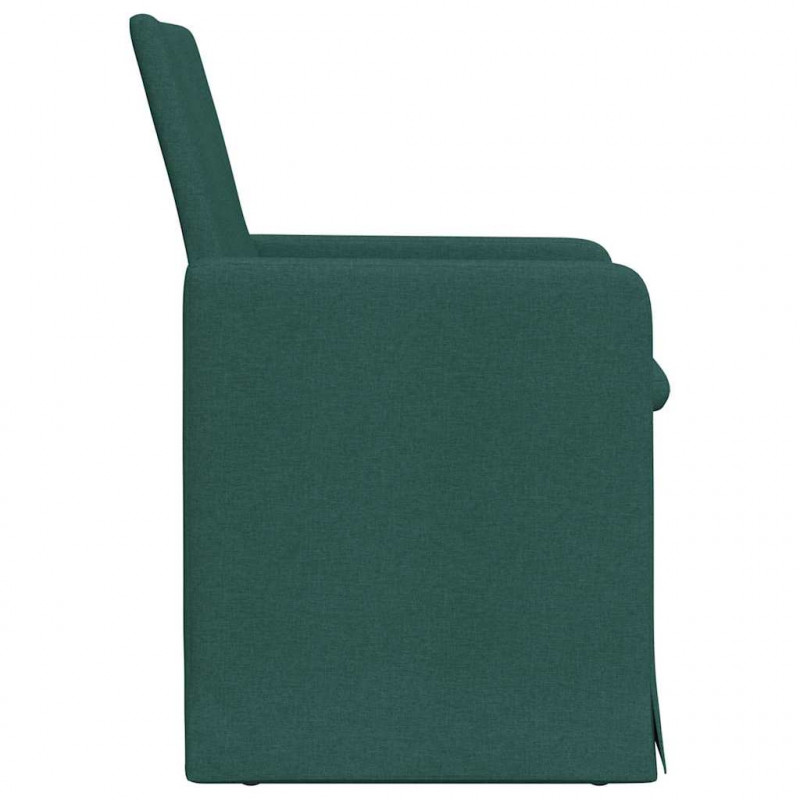 Krzesła jadalne 2 pcs Ciemnozielony 57 x 67 x 95 cm tkanina
