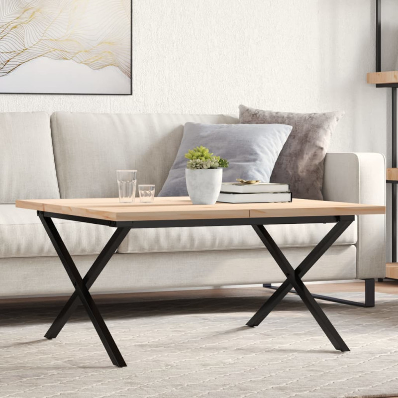 Stolik kawowy z nogami w kształcie litery X, 80x80x45,5 cm
