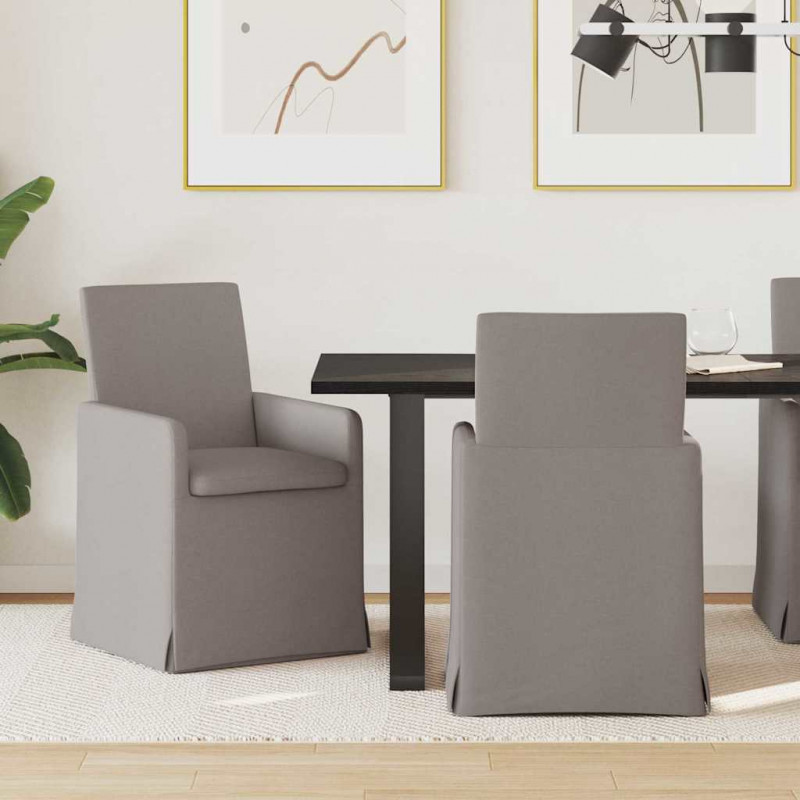 Krzesła jadalne 2 pcs Ciemnoszary 57 x 67 x 95 cm tkanina