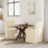 Krzesła jadalne 2 pcs Kremowy 57 x 67 x 95 cm tkanina